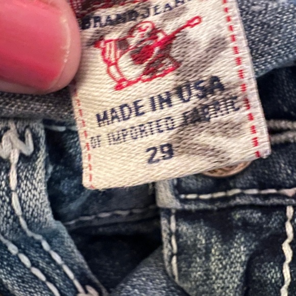 True Religion Women's Size 29W x 33L Johnny Big T Jeans Made In USA Y2K - Picture 12 of 12